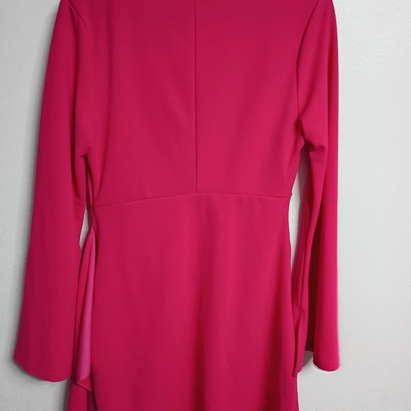 SHEIN Vibrant Pink Long Sleeve Dress - Picture 3 of 4